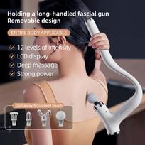 2026 New Multifunctional Intelligent Massage Gun Detachable Handheld Long-Handled Elbow Fascia Muscle Relaxation Massager for Home Use Type C Charge