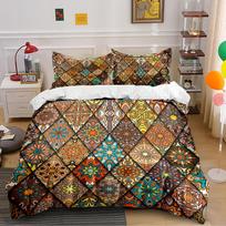 Geometric Moroccan Style Bedding Set Bedding set (1 duvet cover, 2 pillowcases, duvet not included) 135x200cm