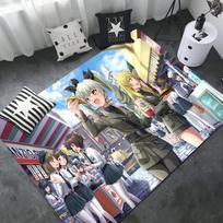 GIRLS Und PANZER Grindų kilimėlis Vaikų kambario Miegamojo Dekoras Balkono Neslystantis Durų kilimėlis Svetainės Sveikinimo kilimas 40cm x 60cm