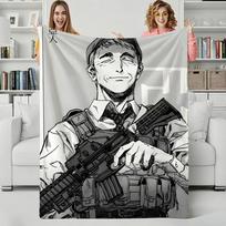 Anime A-Ajin DemiHuman Throw Flannel Blanket Perfect for Sofa Office Bed Travel Sleep Read Relax Camping four season use 130x150cm