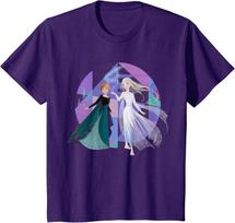 Hot Fashion Disney Frozen 2 Queen Anna and Snow Queen Elsa T-Shirt S-4XL Four Seasons Gift L