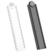 2Pcs Multipurpose Folding Ruler Measurement Tool with Hollowed Geometric Templates for Drafting Technical Drawing 1