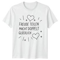Sharing Joy Makes Double Happy?cklich T-Shirt German Quote Kindness 2026 Gift M