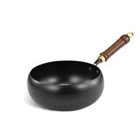 Wood Handle Iron Stir Fry Pan Nonstick Stew Pot Large Belly Pan Soup Pot  Kitchen no cover