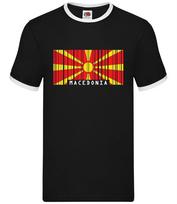 Macedonia Flag - Mens Ringer - Skopje Balkans Country Travel Flags Gift XXXL