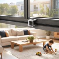 With the key Window Safety Lock Silver Sliding Window Stopper Sliding Window Lock  Office