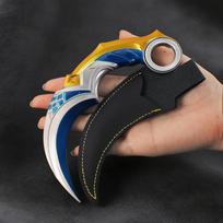 Valorant Celestial Shadow Karambit Model Toy 16cm 6.3inch Metal Non Sharp Rotating Collectible Replica With Sheath