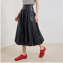 KOMPASU Elegant A-Line Tulip Midi Skirt S