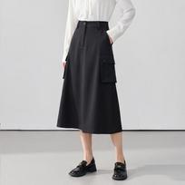 KOMPASU Women's Elegant Midi Skirt S