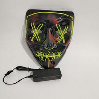 Halloween Two-Color Luminous EL Mask for Dance Parties Lemon Green