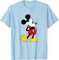 New Disney Mickey Mouse Classic Pose Fashion Casual T-Shirt S-4XL Four Seasons L