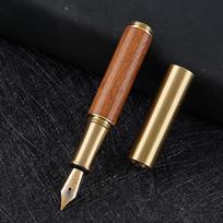 Smooth Writing Mini Pocket Wood Fountain Pen Sandalwood Business Signature Pen  Office A