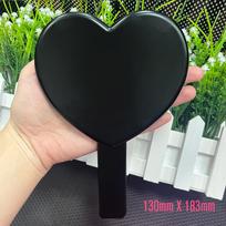 Low Moq Heart pink Shade Mirror for Makeup Custom logo Handle Makeup Colorful  Cosmetic Mirror