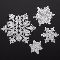 4 vnt./komplektas Snaigių pjaustymo štampeliai Metaliniai štampai Trafaretai Scrapbooking Albumas Antspaudas Popierius Kortelių įspaudimas