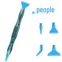 5D deimantinių dažymo rašiklių rinkinys su klijais ir grąžtais siuvinėjimui „pasidaryk pats“ Threaded Plastic Pen 6 Heads