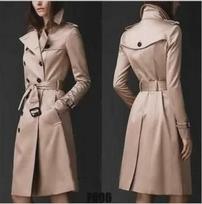 New Double-Breasted Slim Long Windbreaker with European & American Celebrity Style Small juoda