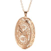 Kinel Rose Gold Big Pendant Necklace For Women Zircon Fine Jewelry MIT rožinio aukso spalvos