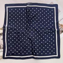 Polka Dot Simulation Silk Scarf Women'S Head Scarf Spring And Summer Professional Neck Protection Scarf Temperament Square Scarf 70cm