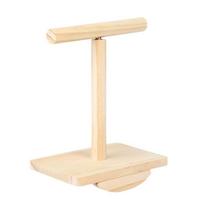 Wooden Bird Perches Stand Parrots Swing Toy with NonSlip Rubber Sticker for Budgies and Cockatiels L