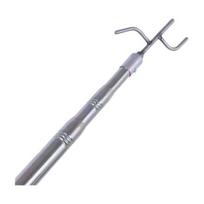 Stainless Steel Telescopic Capture Pole with Pickup Hook Curtain Puller Clothes Dryer Fishing Net Puller Portable Truck Cargo Grabber for Home Outdoor 150 - mm