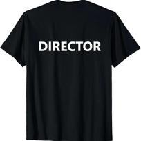 Director Movie Film Crew Staff Job TV Show (BACK PRINT) T-Shirt S juoda