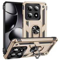For Xiami Mi 14T Pro Shockproof Folding Armor Case For Xiami Mi 14T Stand Holder Ring Cover For Mi 14T