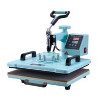 Heat Press Machine 12x15 in 8 in 1 with 30oz Tumbler Press T-Shirts Green