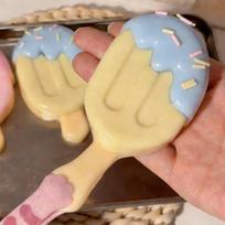 Cute Melting Popsicle Squishy Soft Ice Cream Stress Relief Squeeze Fidget Toy Portable Anxiety Relief Decompression Hand Toy įvairiaspalvis