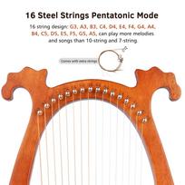 Harp Lyre Harp 16   Wood Acoustic Instrument with Beginners for Beginners