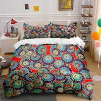 Colorful Geometric Mandala Bedding Set Bedding set (1 duvet cover, 2 pillowcases, duvet not included) 135x200cm