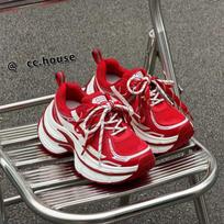 Early spring casual sports shoes star muffin sole shoes women's breathable mesh running shoes 35