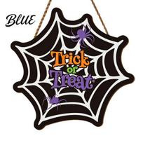 Durable Wood Craft Decoration Wooden Halloween Door Hanger Sign Spider Web Hanging Trick Sign or Treat Plaque Rustic Farmhouse Entryway with