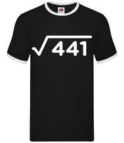 Square Root Birthday 21 - Mens Ringer - 21st Birthday Age 21 Present Gift XXXL