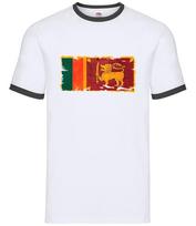 Sri Lanka Flag - Mens Ringer - Democratic Socialist Republic Colombo Country S