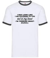 Thinking About Bazball - Mens Ringer - Ashes Cricket Tour Player Love L