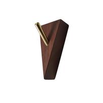 Black Walnut Wood Wall Hooks, , Set of 5, Entryway Coat Rack and Hat Holder one size