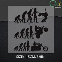 Interesting Human Evolution Course Creative Car Windows Motorcycle Body PVC Reflective Waterproof Material