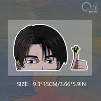 Car Vinyl Sticker  for Fujiwara Tofu Store Topo Wentai Peeker Eyes Decal Initial D Drift Tape 9.3x15cm