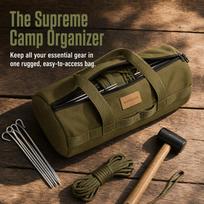 Sturdy Handle Tent Peg Storage Bag Zipper Closure Camping Tool Bag Canvas Carry Bag  Camping Gear