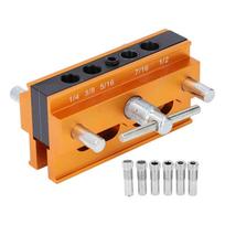 6 Bushings Woodworking Drilling Guide Adjustable Width Doweling Jig  Woodworking Joints
