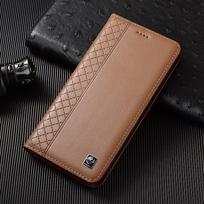 Napa tikros odos dėklas Redmi Turbo 3 4 6 Pro 7 7A 8 8A 9 9A 9C 10 10C 12 12C 13C 14C 15 15C verslo telefonui Redmi 10C&Genuine Leather raudona