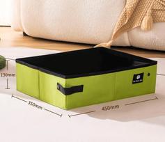 Portable Cat Litter Box - Folding Disposable Litter Bag for Cats Travel Supplier  ODM Customizable Cat Supplies (Forest Green,small cat litter bag 7pcs)