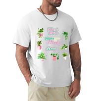 Plants Make Me Happy Cute Watercolor Painting Collection Set 1 Plant Mom Grow Pastel Pink And White Potted Housepl Tshirt S