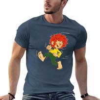 Pumuckl bėga away marškinėliai T marškinėliai Unisex laisvalaikio marginti marškinėliai Unisex medvilniniai marškinėliai Unisex T marškinėliai S black