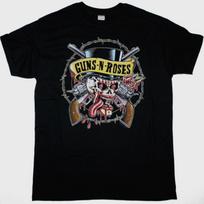 GUNS N ROSES SKULL NEW BLACK T-SHIRT XL