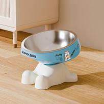 Detachable Stainless Steel Cat Bowl Non-Slip Base Chew-Proof Edge Cat Feeding Bowl Drop Resistant Anti-Tip Cat Food Water Bowl