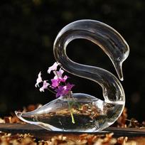 Kūrybinė stiklo vaza Love Swan Vaza Vestuvių Dovana Namai Naujas Kambario dekoravimas Amatai