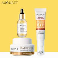 AUQUEST 24K Aukso Serumas Balinantis Tamsias Dėmes Odos Priežiūros Rinkiniai Raukšles Mažinantis Veido Kremas Paakių Kremas nuo Tamsių Ratilų Odos Priežiūros Rinkiniai Set