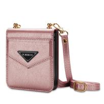 Crossbody Leather Case for Samsung Galaxy Z Flip 6 5 4 5G Flip4 Flip3 Geometric Credit Cards Slot Shockproof Back Cover Lanyard For Galaxy Z Flip 4&Case & Strap rožinė