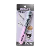 Sanrio Kuromi Portable Stainless Steel Copper and ABS with Cardboard Opener Function and Slim 615358 Scissors, Resin, Cap, Size,